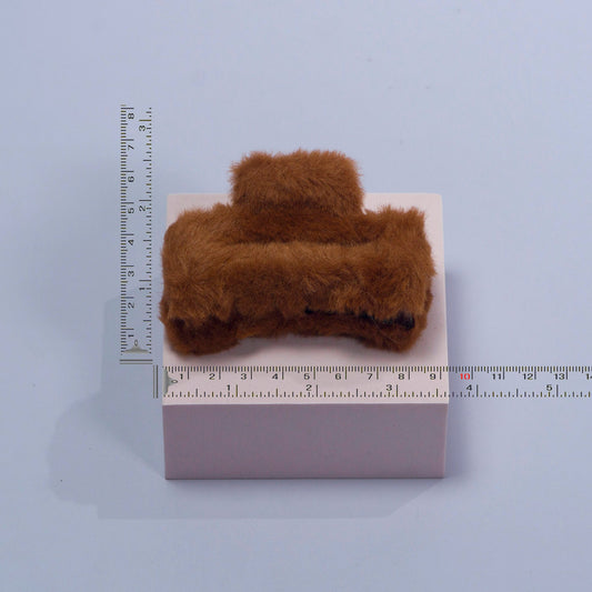 Rectangular Fur Hair Claw (12 Pcs) - UBKWS1096