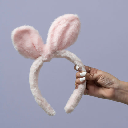 Furry Bunny Ear Headband (12Pcs) - UBWS1238