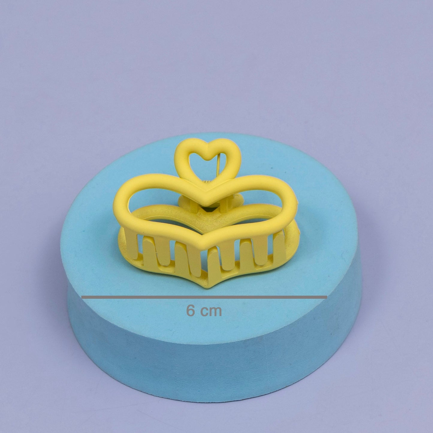 Matte Double Heart Hair Claw (1Dz) - UBKWS2419