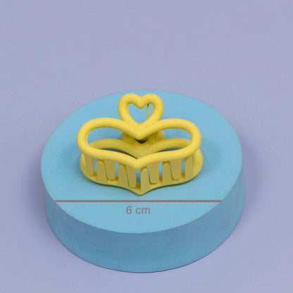 Matte Double Heart Hair Claw (1Dz) - UBKWS2419