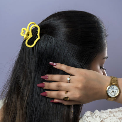Matte Double Heart Hair Claw (1Dz) - UBKWS2419