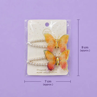 Butterfly pearl Hair pins set (1Dz) - UBKWS463