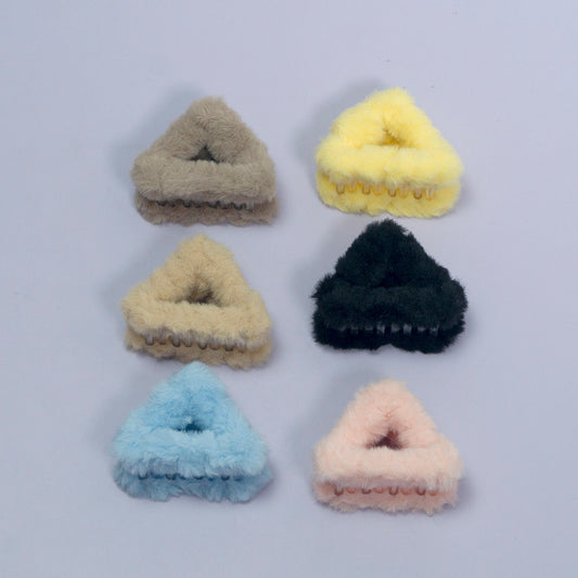 Triangle Fur Hair Claw (12Pcs) - UBKWS1099
