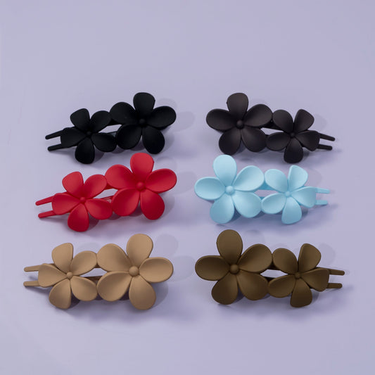 Matt flower slide Claw clip (Pack of 12) - UBKWS637