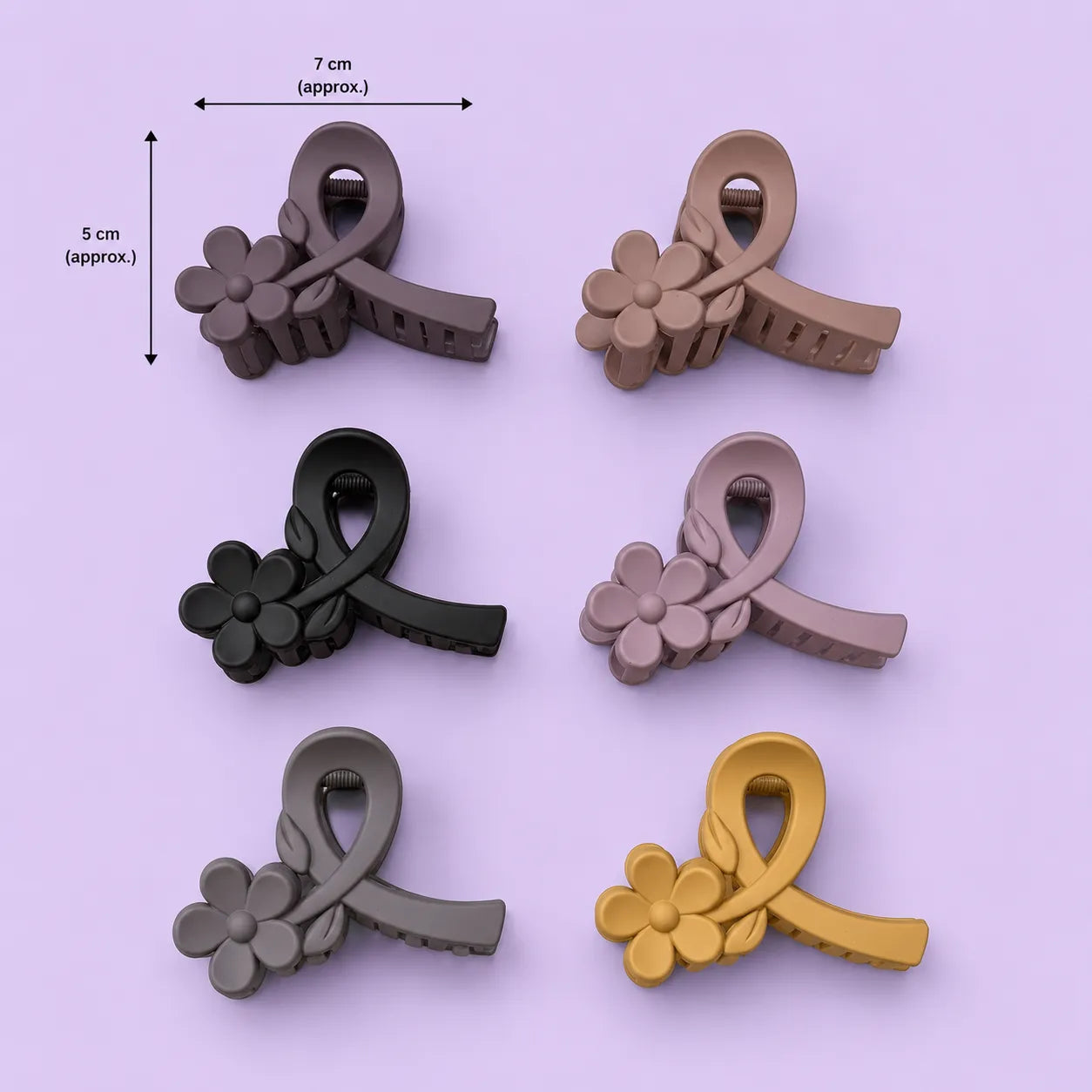 Matt flower hair claw (1Dz) - UBKWS2937