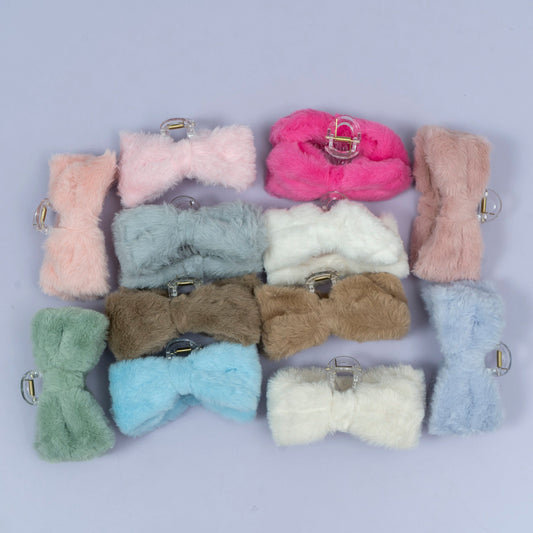 Fluffy Bow Hair Claw (1Dz) – UBKWS2664