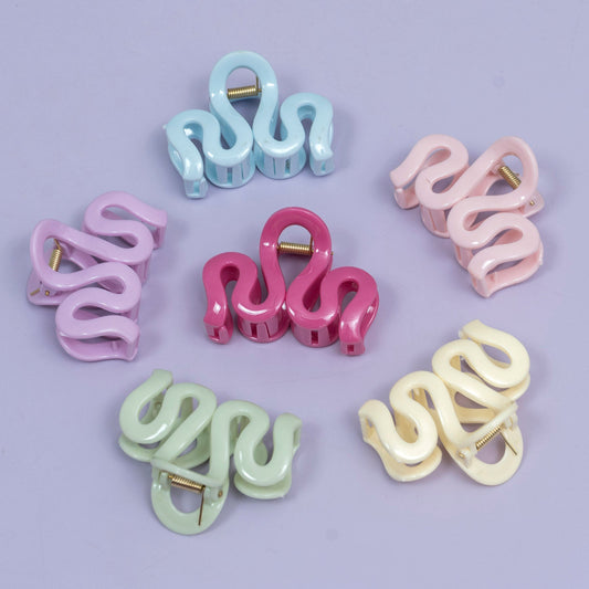 Glossy Wave Hair Claw (1Dz) - UBKWS2431