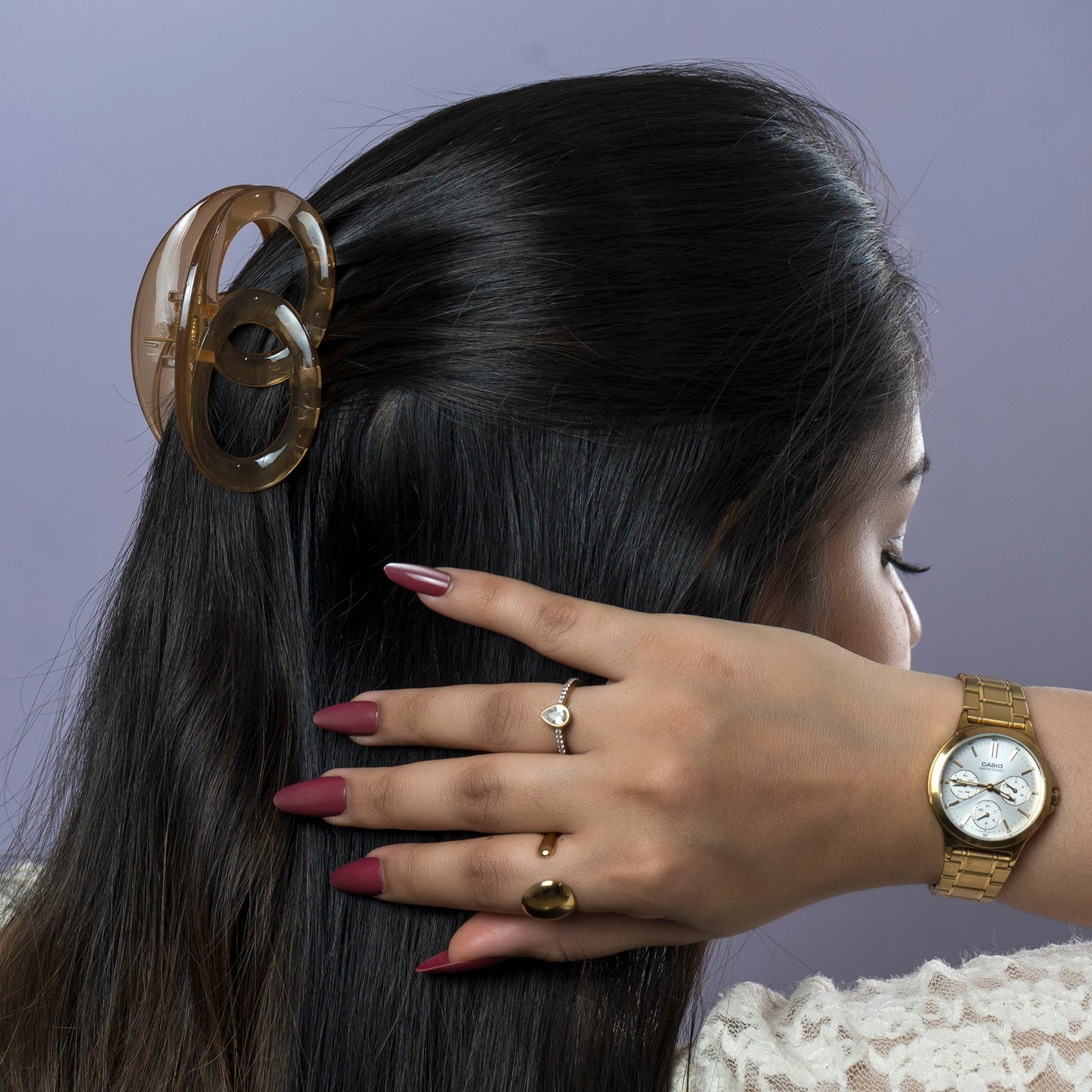 Glossy Oval Hair Claw (1Dz) - UBKWS2433
