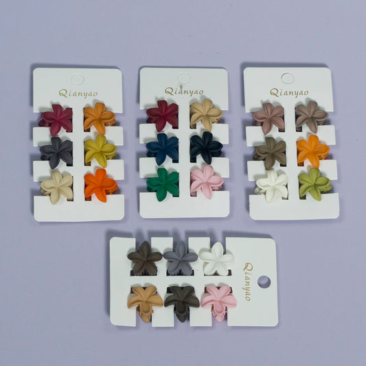 Mini Matte Hawaii Hair Claw (12 Sets) - UBKWS1109