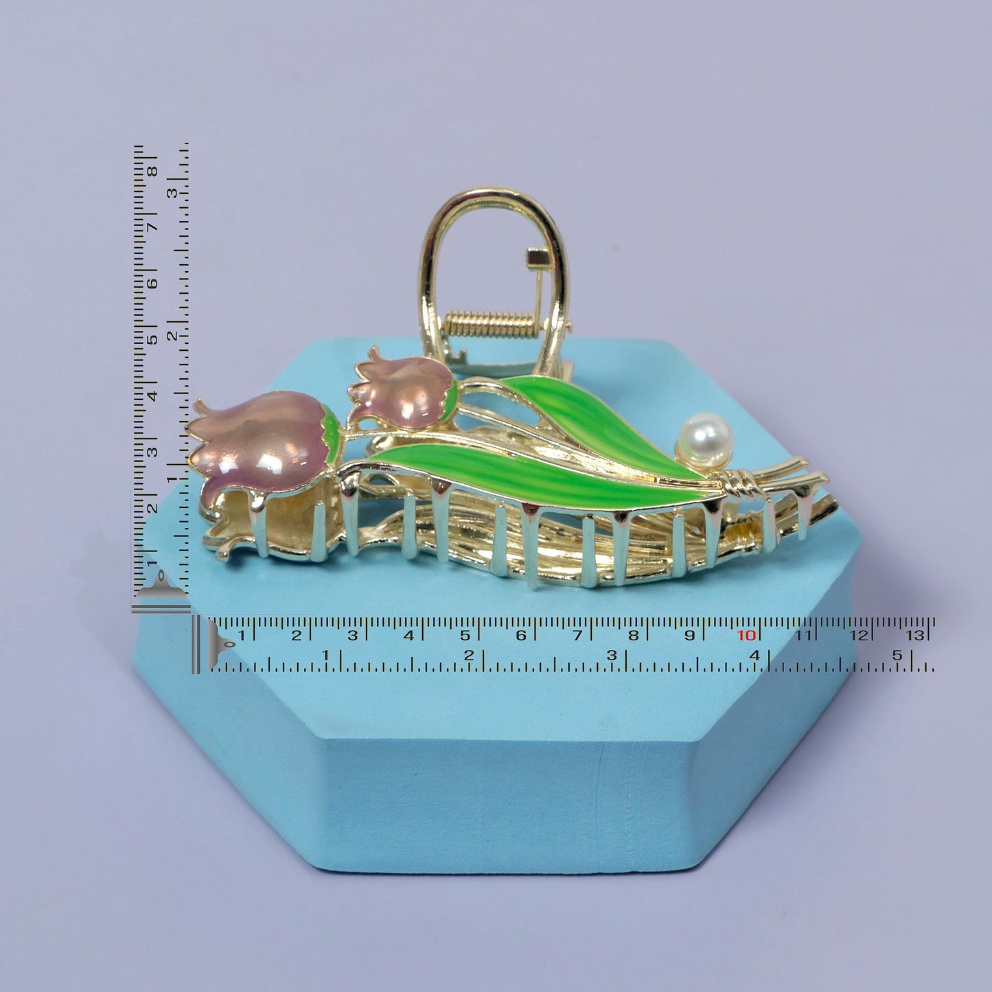 Tulip Pearl Metal Hair Clip (12Pcs) - UBKWS1242