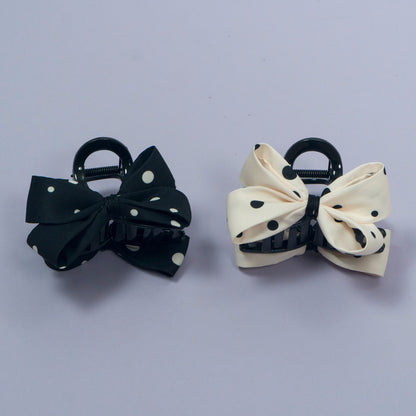Polka Dot Bow Hair Claw (12 Pcs) - UBKWS1110