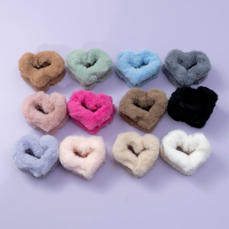 korean heart fur Hair claw (Pack of 12) - UBKWS645