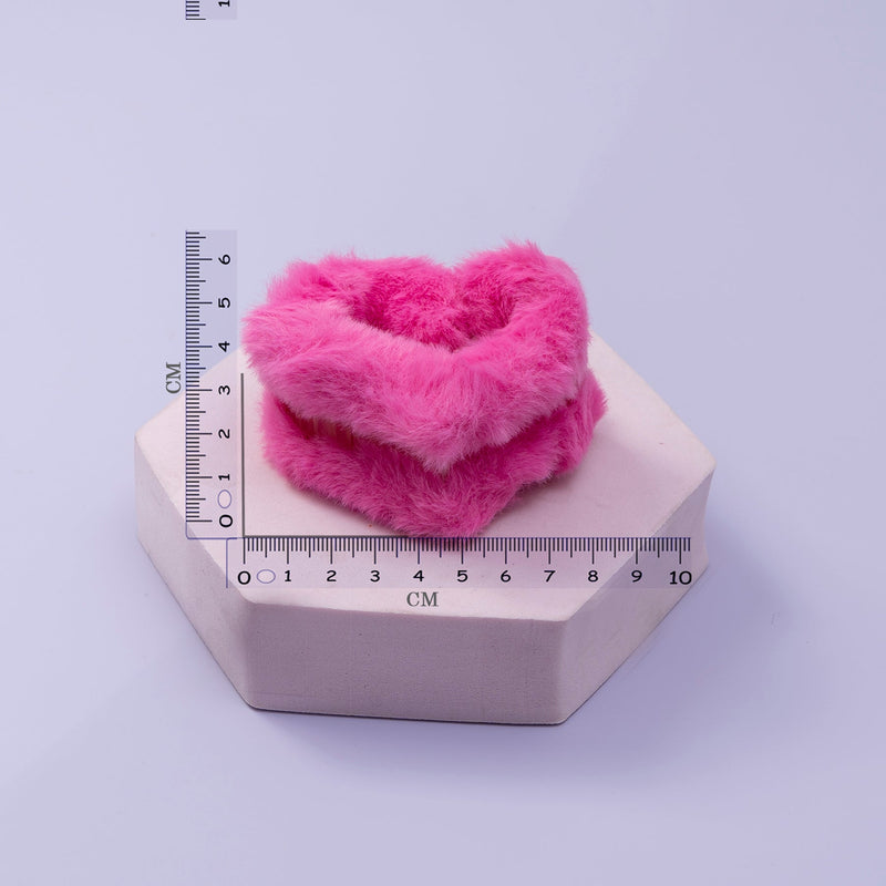 korean heart fur Hair claw (Pack of 12) - UBKWS645