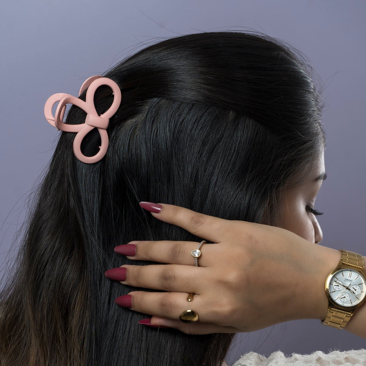 Matte Bow Loop Hair Claw (1Dz) - UBKWS2437