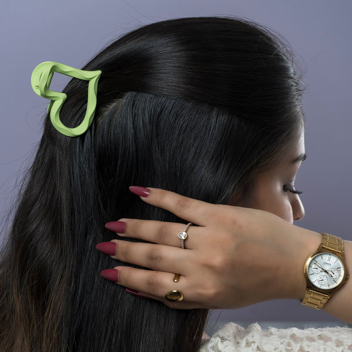 Matte Heart Hair Claw (1Dz) - UBKWS2439