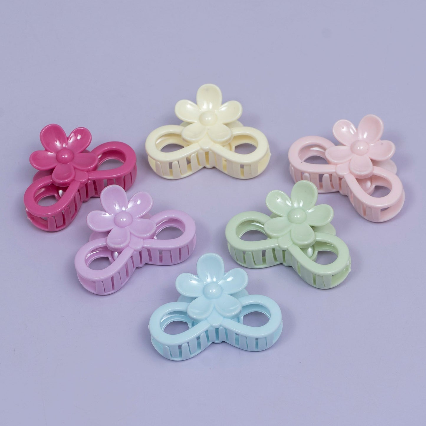 Glossy Floral Infinity Hair Claw (1Dz) - UBKWS2441