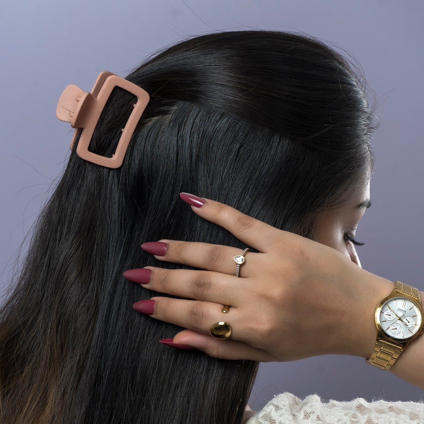 Matte Rectangle Hair Claw (1Dz) - UBKWS2442