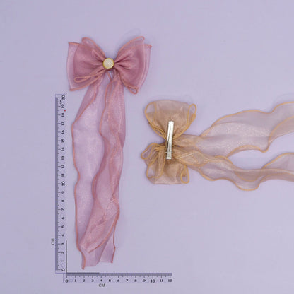 Organza Bow hair pins (12 Pcs) - UBKWS985