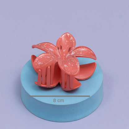 Glossy Splash Floral Hair Claw (1Dz) - UBKWS2448