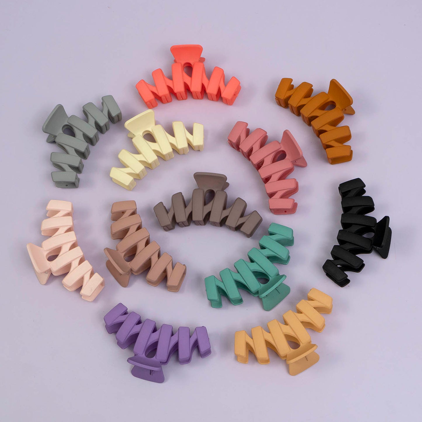 XL Matt hair claw (Pack of 12) - UBKWS829