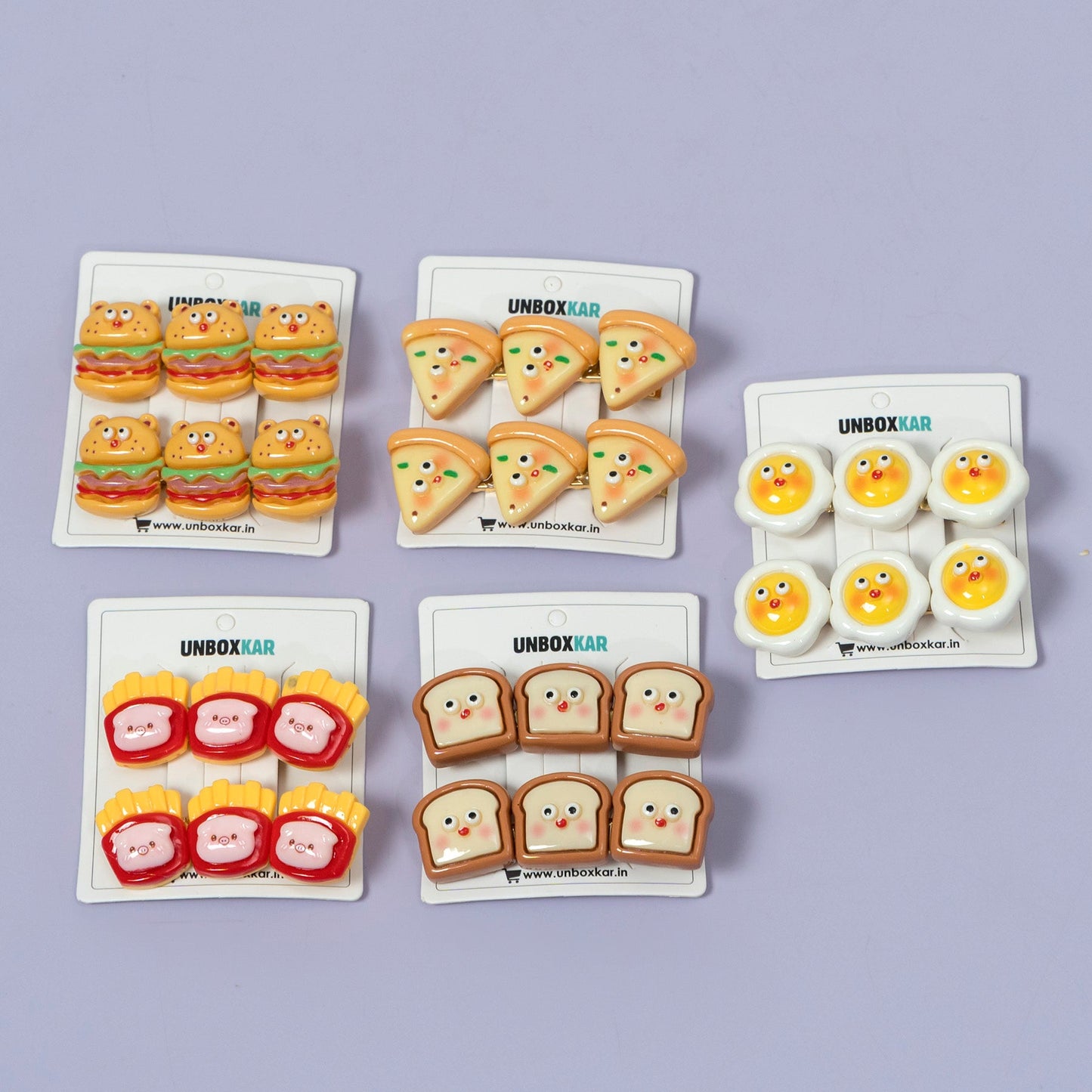 Cute Foodie Hair Pins (1Dz) - UBKWS2785