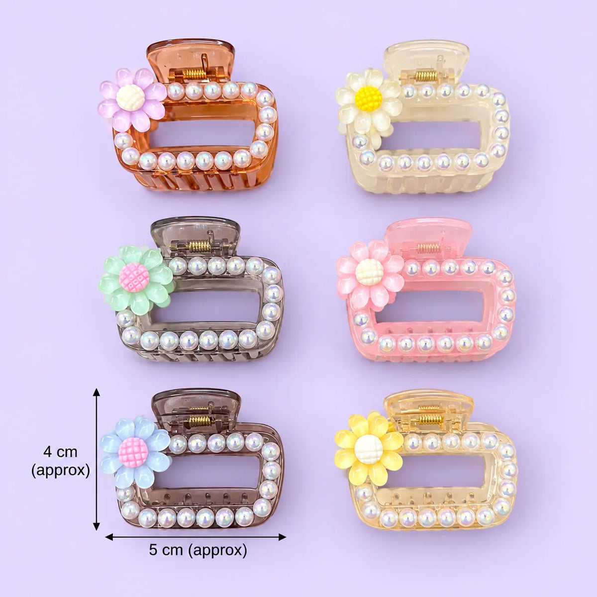 Pearl flower Hair claw Clips (1Dz) – UBKWS4361