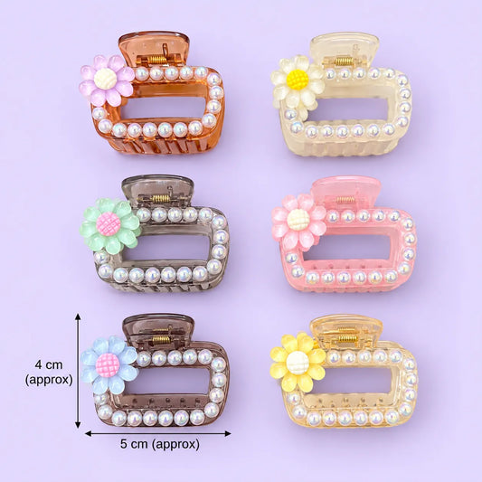 Pearl flower Hair claw Clips (1Dz) – UBKWS4361