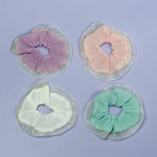 Organza Layered Hair Scrunchies (12Pcs) - UBKWS1121