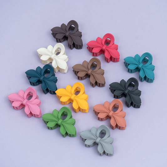 Matte Floral Bow Hair Claw (1Dz) - UBKWS2458