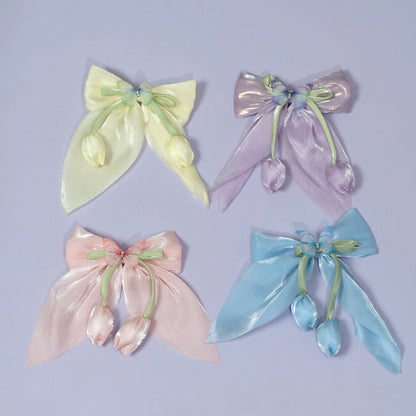 Tulip Bow Hair Clip (12Pcs) - UBKWS1220