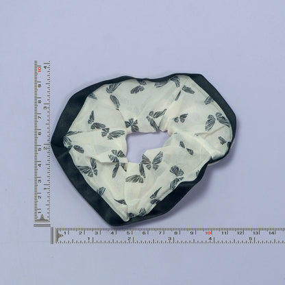 Printed Sheer Edge Hair Scrunchie (12Pcs) - UBKWS1059