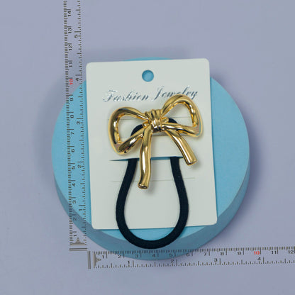 Golden Metal Hair Tie (12Pcs) - UBKWS1060