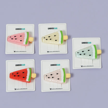 Watermelon Slice Hair Clip (1Dz) - UBKWS2787