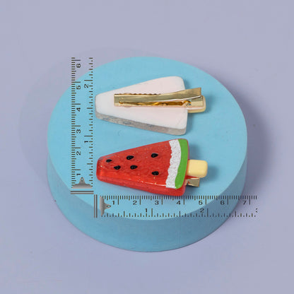 Watermelon Slice Hair Clip (1Dz) - UBKWS2787