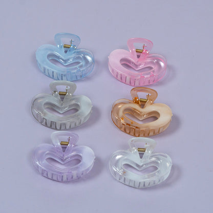 Heart Cutout Glossy Hair Claw Clip (1Dz) - UBKWS2183