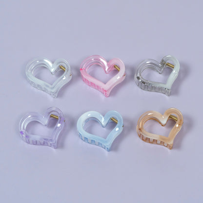 Heart Frame Acrylic Hair Claw Clip (1Dz) - UBKWS2184