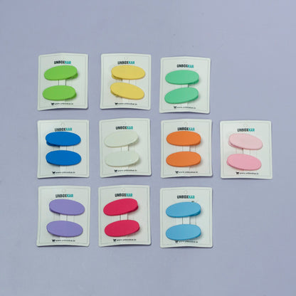 Matte Solid Hair Clip Set (12Pcs) - UBKWS1069