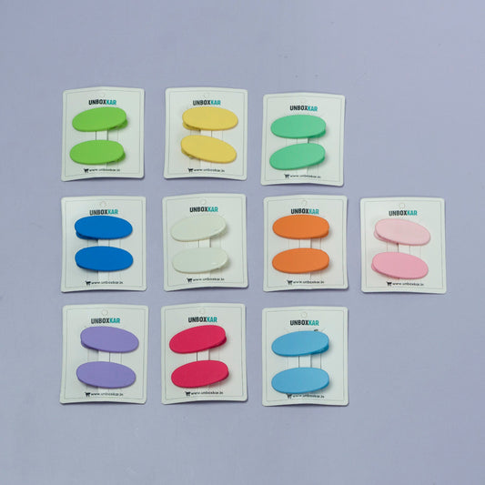 Matte Solid Hair Clip Set (12Pcs) - UBKWS1069