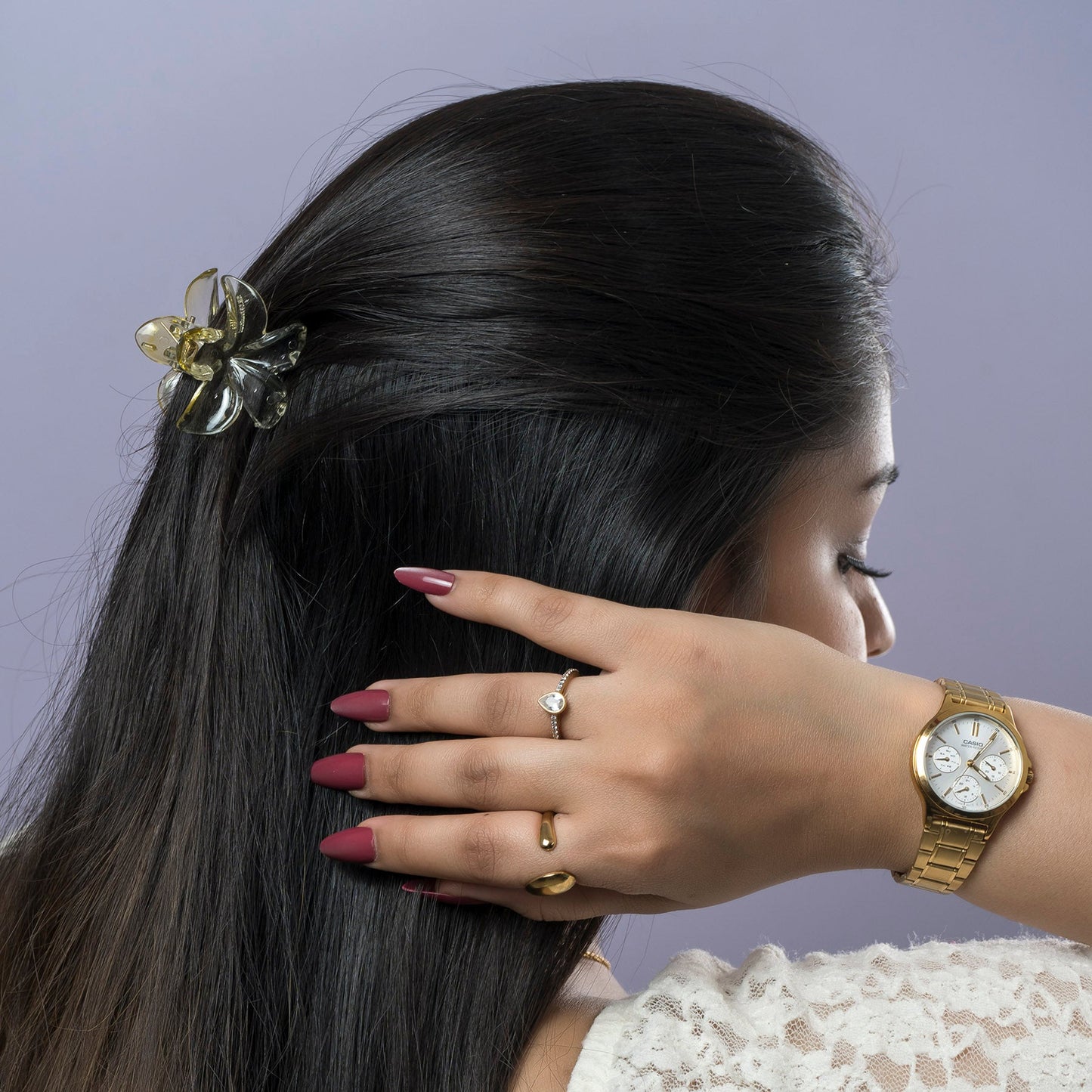 Glossy Mini Flower Hair Claw (1Dz) – UBKWS2478