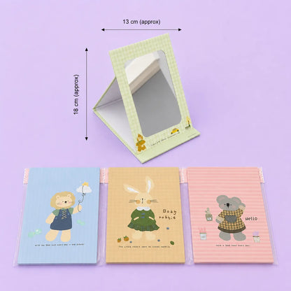 Korean foldable desk mirror (1Dz) - UBKWS4207