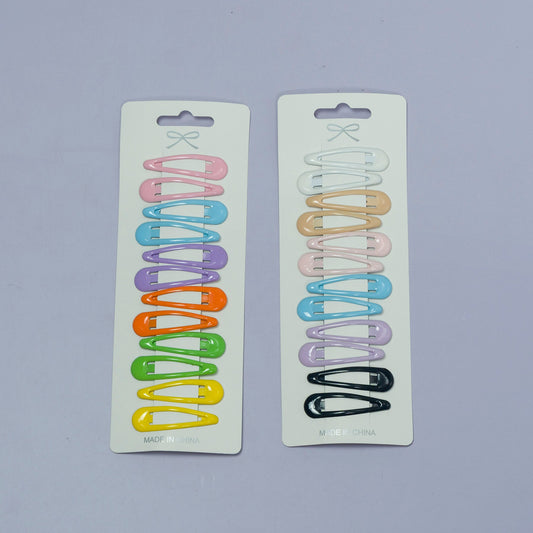 Colorful Snap Hair Clip Set (12 Sets) - UBKWS1070