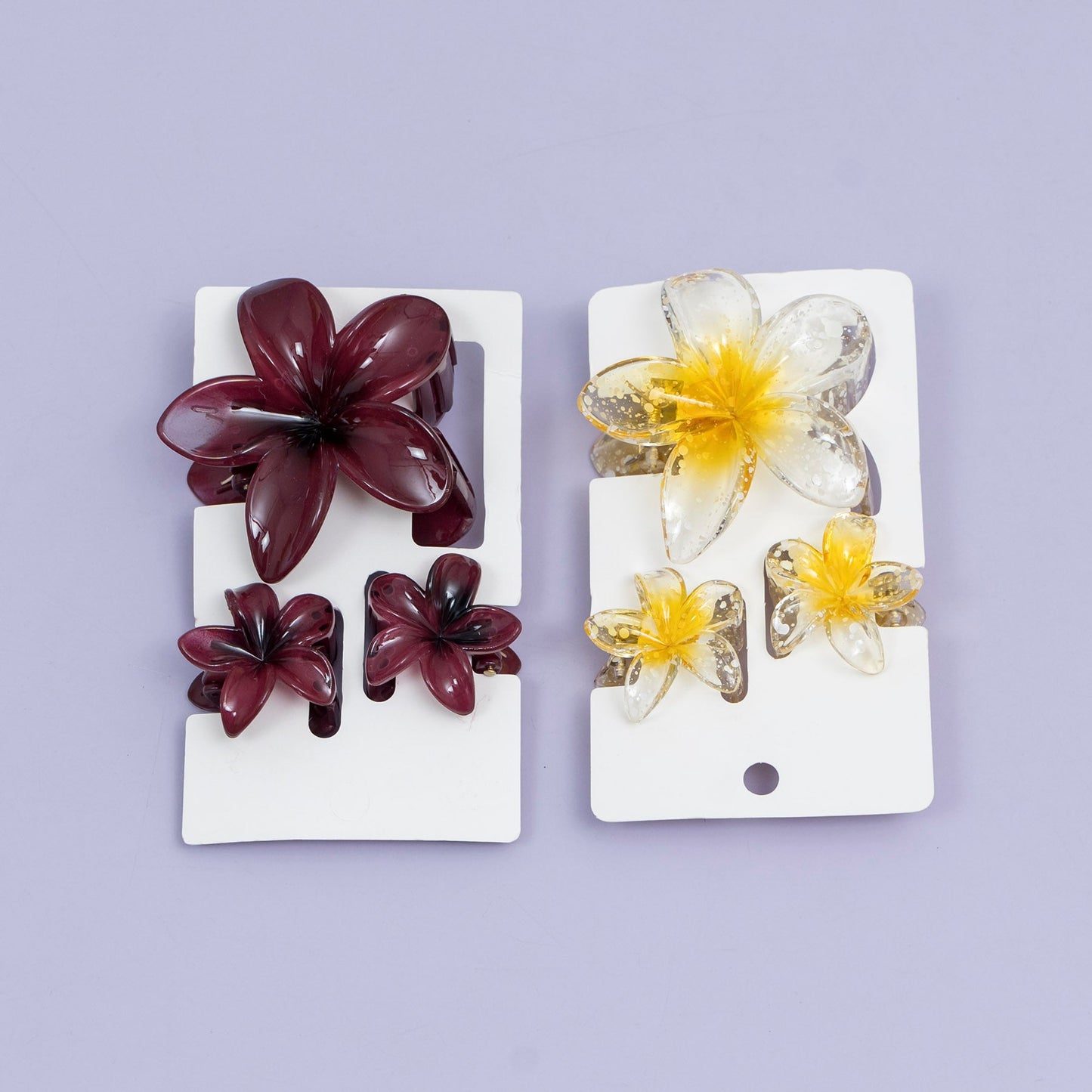 Floral Hair Claw Set (1Dz) - UBKWS2483