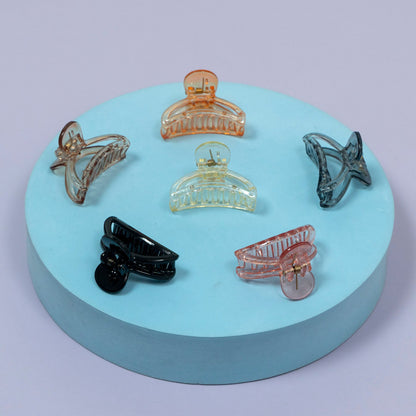 Mini Transparent Hair Claw Clip Set (1Dz) - UBKWS2200