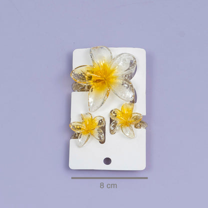 Floral Hair Claw Set (1Dz) - UBKWS2483