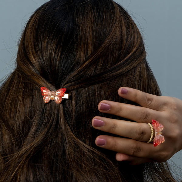 Butterfly hair ties + pins (Pack of 12) - UBKWS681