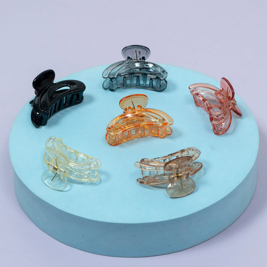 Mini Transparent Hair Claw Clip Set (1Dz) - UBKWS2202