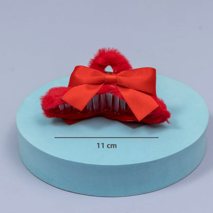 Fluffy Bow Hair Claw (1Dz) – UBKWS2669