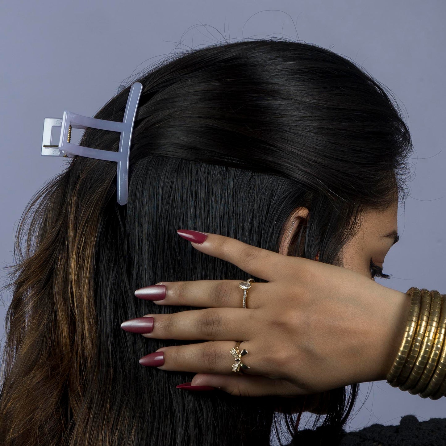 Pastel Rectangle Hair Claw (12Pcs) - UBKWS1132