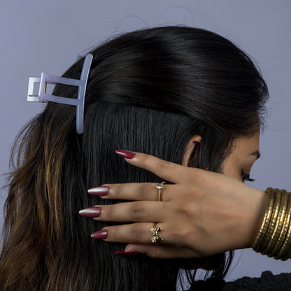 Pastel Rectangle Hair Claw (12Pcs) - UBKWS1132