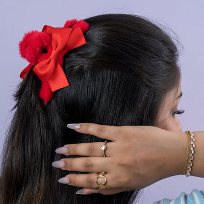 Fluffy Bow Hair Claw (1Dz) – UBKWS2669